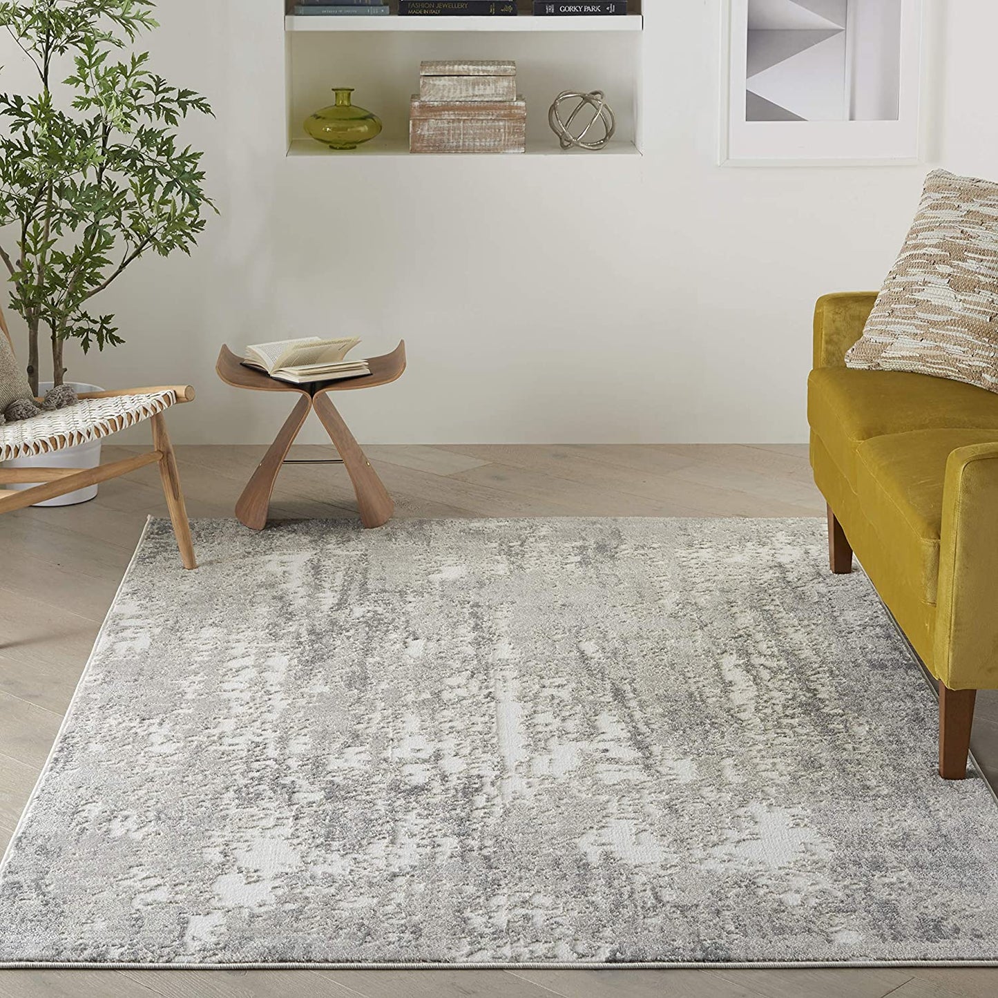 Cyrus Abstract Neautral Grey Area Rug