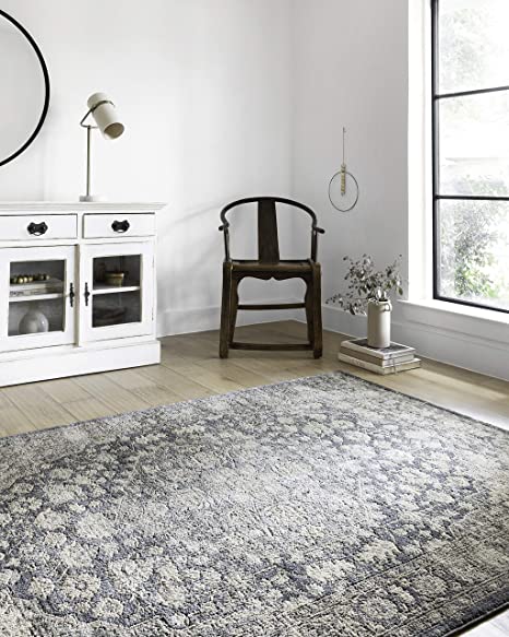 Loloi II Teagan Collection TEA-03 Denim / Pebble, Traditional 11'-6" x 15' Area Rug