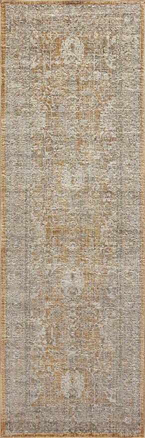 Chris Loves Julia x Loloi Rosemarie ROE-04 Graphite / Multi Oriental Area Rug 18" x 18" Sample Swatch