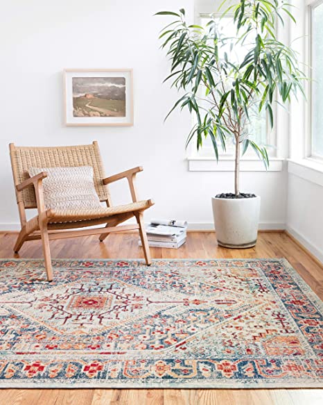 Loloi II Nour Collection NU-01 Lava / Navy, Transitional 9' x 13'-3" Area Rug