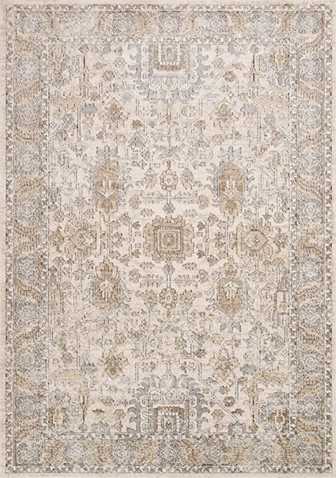 Loloi II Teagan Collection TEA-03 Ivory / Sand, Traditional 7'-11" x 10'-6" Area Rug