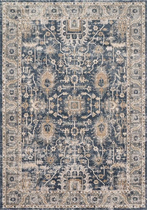 Loloi II Teagan Collection TEA-03 Denim / Pebble, Traditional 11'-6" x 15' Area Rug