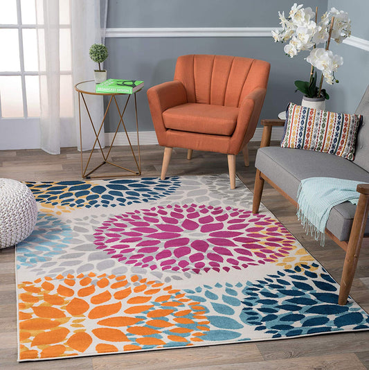 Floral Multi-color Area Rugs