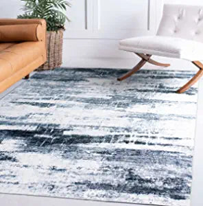 Machine Washable Stain Resistant Shed Eco Friendly Non Slip Area Rug, 5' x 7', Gray