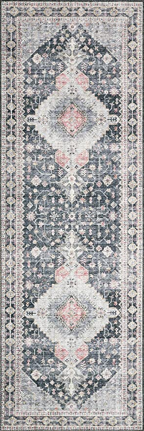 Loloi II Skye Collection SKY-03 Turquoise / Terracotta, Traditional 2'-0" x 5'-0" Accent Rug