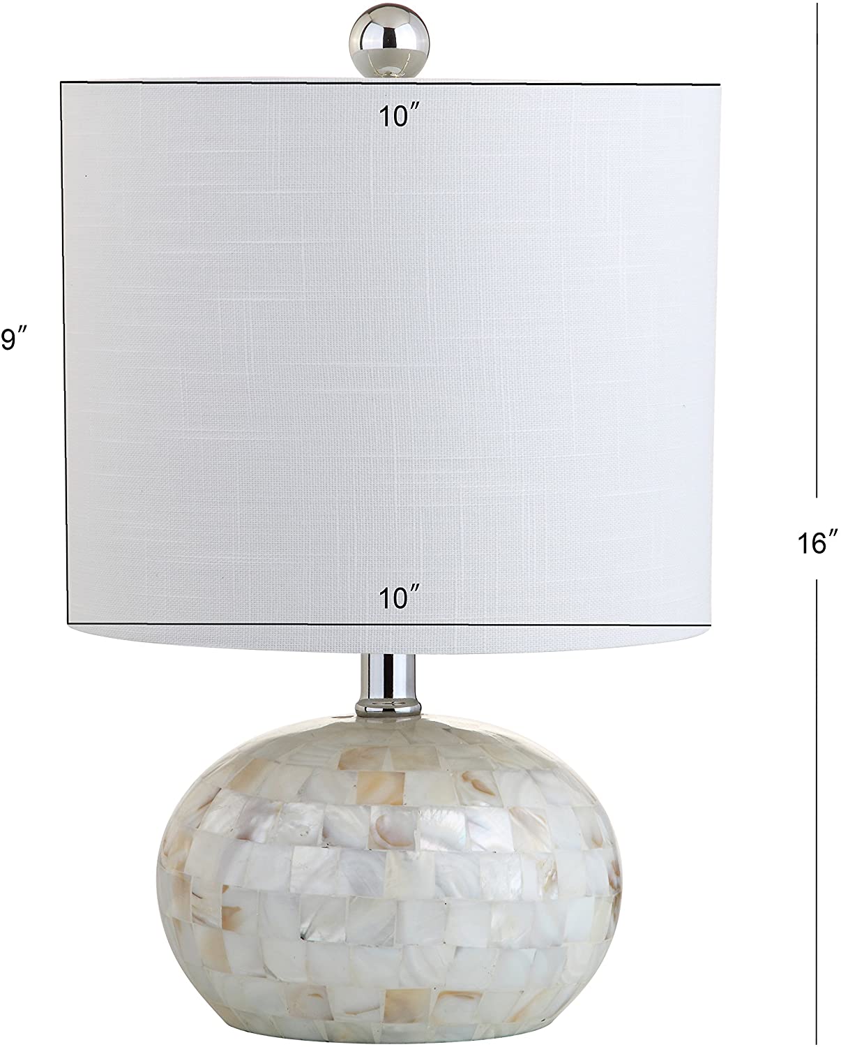 Wilson 16" Seashell LED Table Lamp White