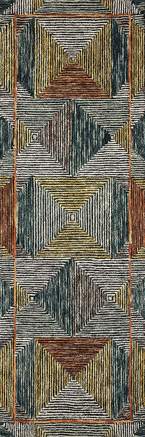 Spectrum Collection Lagoon / Spice, Contemporary Accent Soft Area Rug