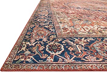 Loloi II Layla Collection LAY-02 Spice / Marine, Traditional 3'-6" x 5'-6" Accent Rug