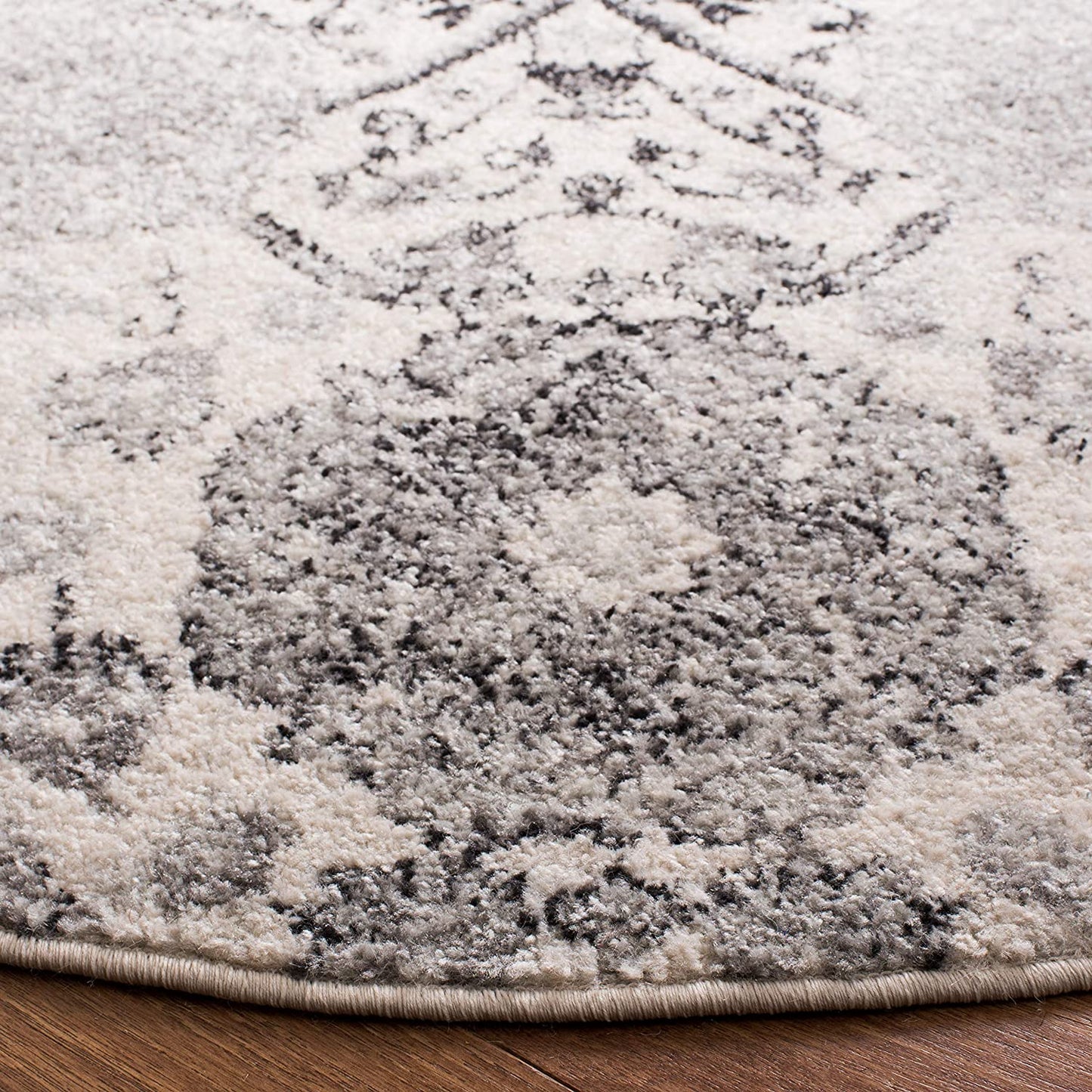 Floral Cream/ Silver Soft Area Rugs
