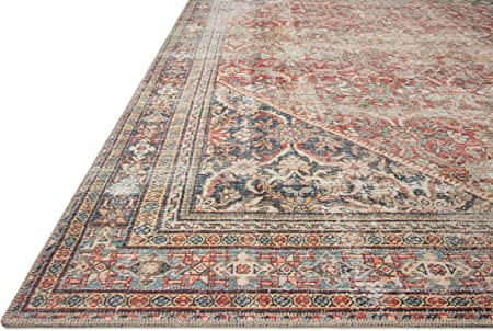 Amber Lewis x Loloi Georgie Collection GER-02 Ocean / Sand 7'6" x 9'6" Area Rug