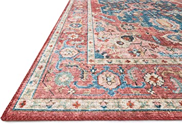 Loloi II Skye Collection SKY-01 Blush / Grey, Traditional 7'-6" x 9'-6" Area Rug