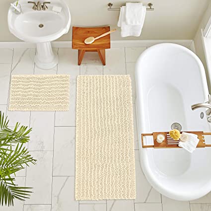 Chenille Noodle Bathroom Mat Set