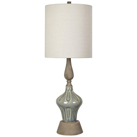 Crestview Collection Marbella Soft Blue Ceramic Table Lamp