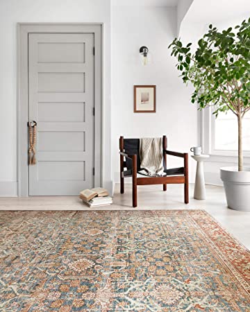 Loloi II Layla Collection LAY-02 Spice / Marine, Traditional 3'-6" x 5'-6" Accent Rug