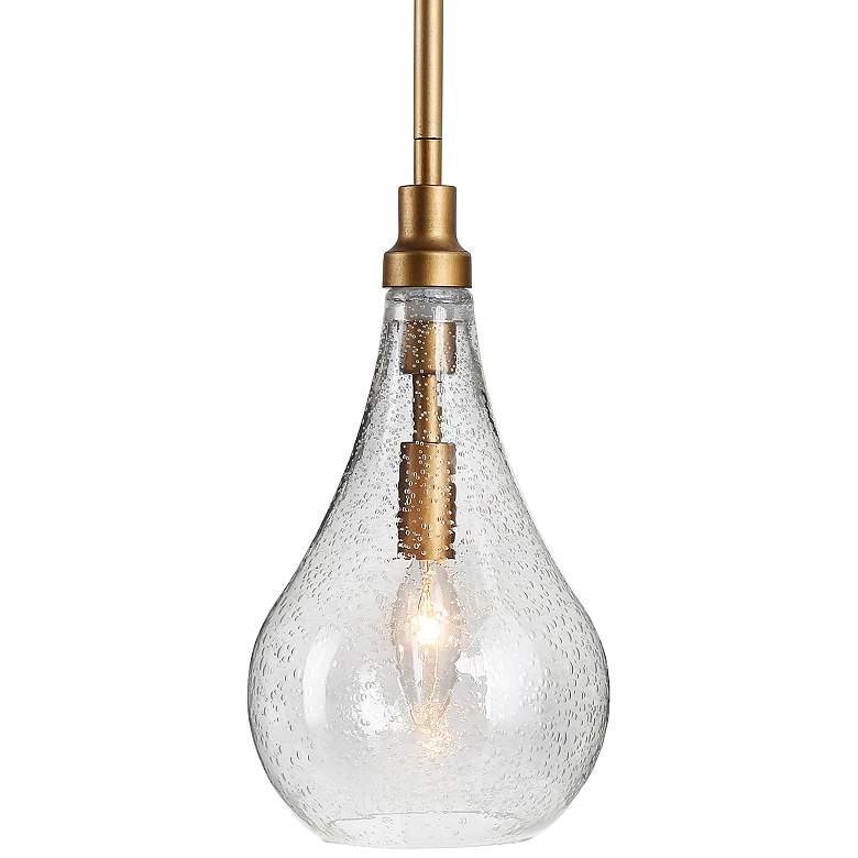 Cody 6" Wide Brass Metal Seedy Mini Pendant Light