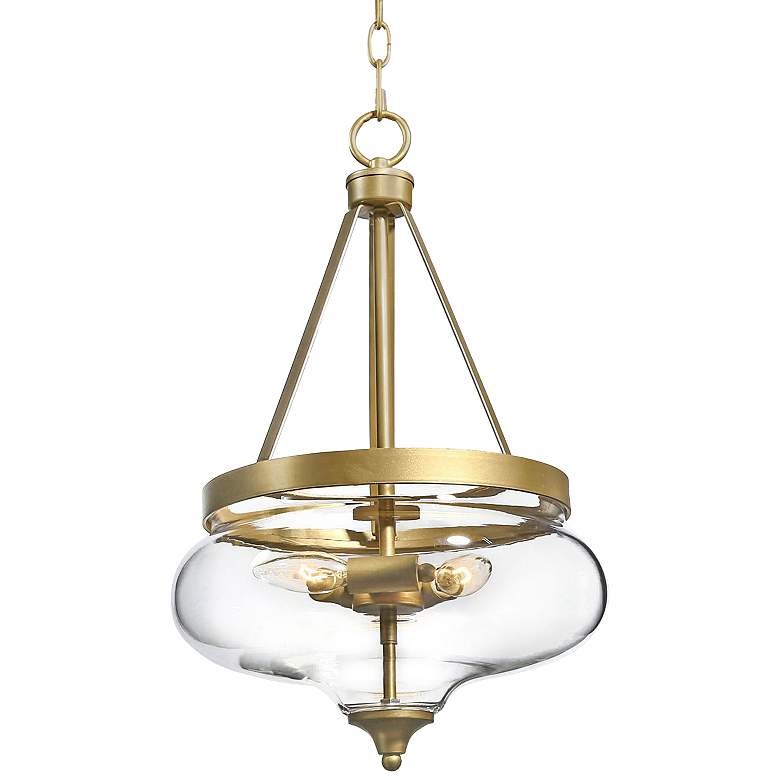 Paige 12 1/2"W Gold Metal 3-Light Pendant Light