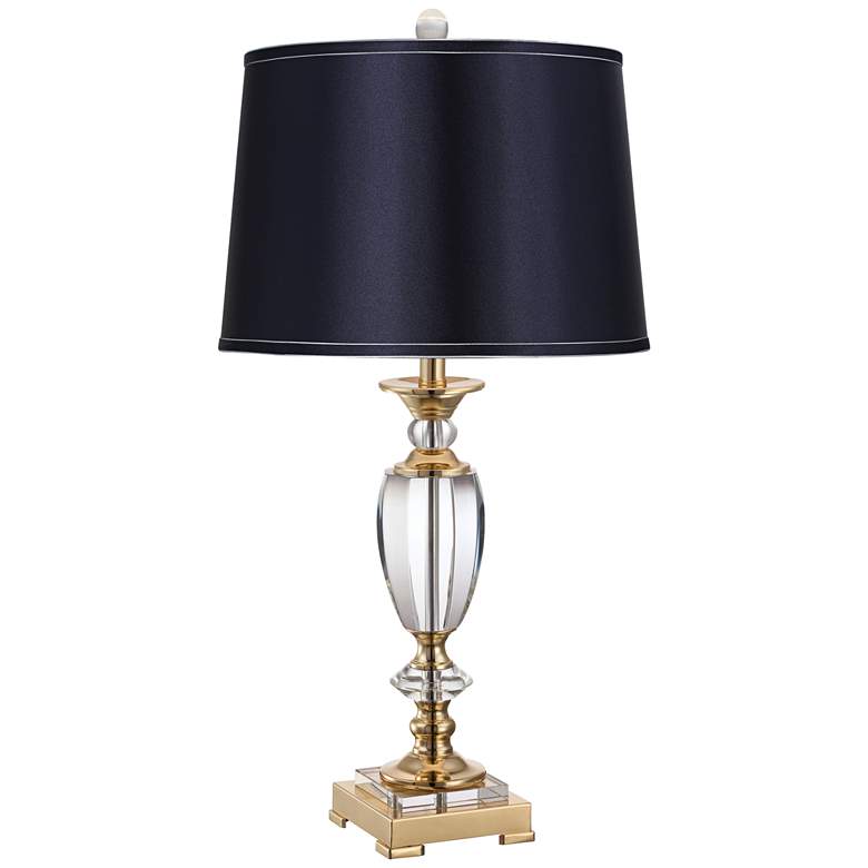 Vienna Full Spectrum Crystal Table Lamp with Navy Shade