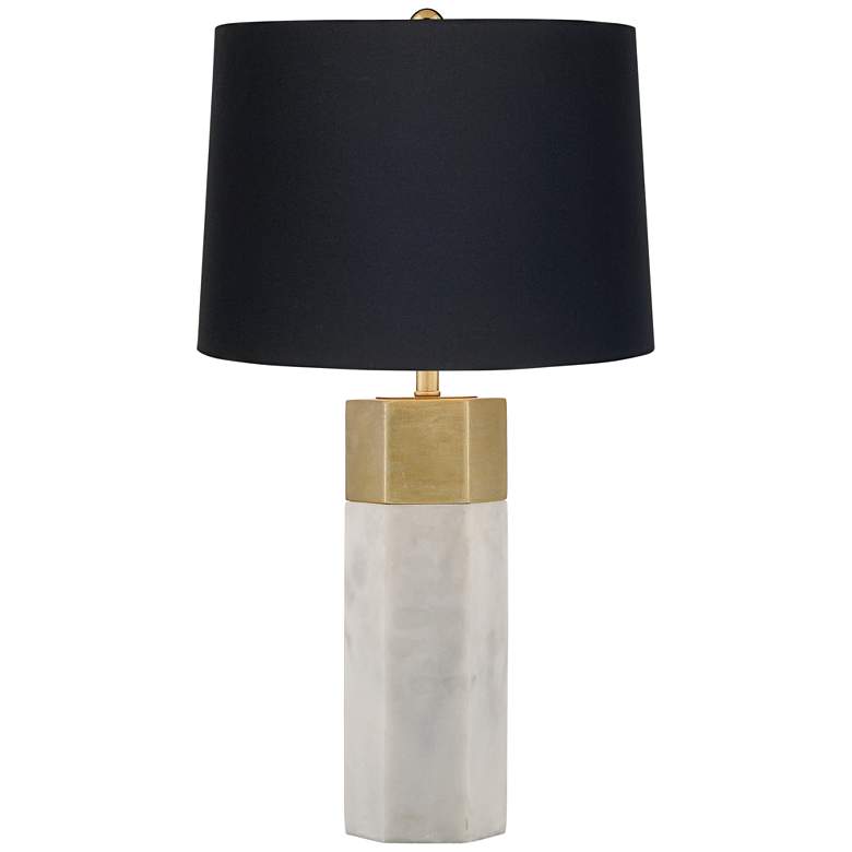 Possini Euro Leala Luxe Modern Table Lamp with Black Shade