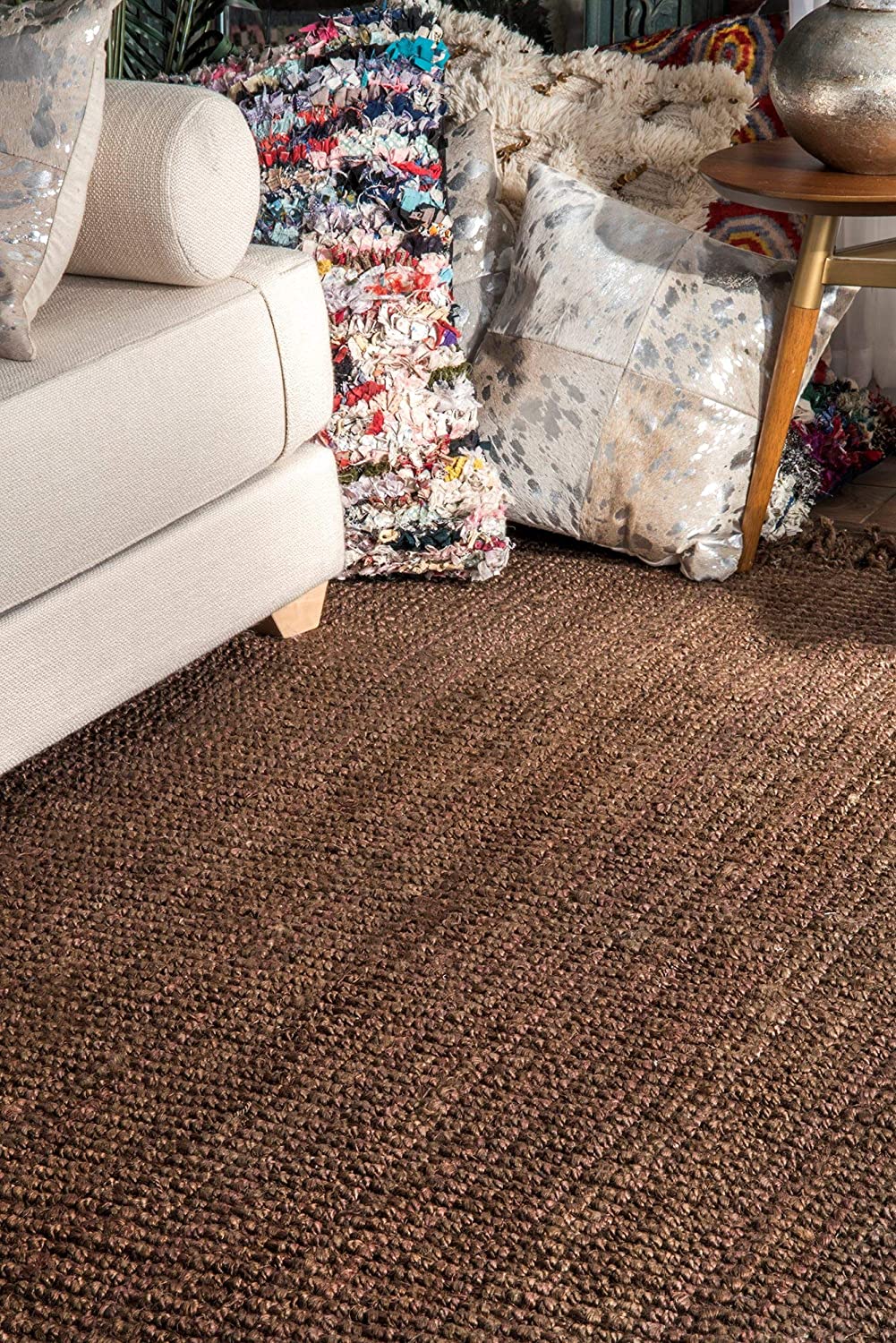 Jute Loop Rug Chunky Loop Chocolate Jute Rug - Multiple sizes available – Joanna Home ...