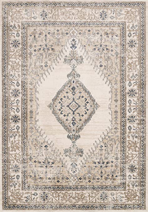 Loloi II Teagan Collection TEA-03 Denim / Pebble, Traditional 11'-6" x 15' Area Rug