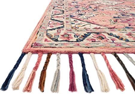 Loloi II Elka Collection ELK-03 Denim / Multi, Transitional 7'-9" x 9'-9" Area Rug