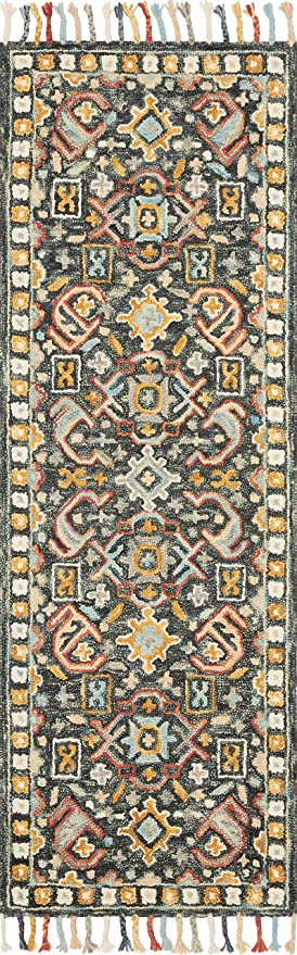 Loloi II Elka Collection ELK-04 Pink / Multi, Transitional 7'-9" x 9'-9" Area Rug