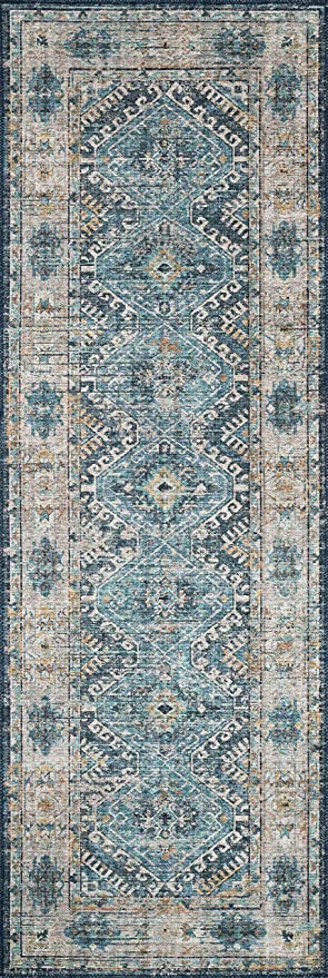 Loloi II Skye Collection SKY-01 Blush / Grey, Traditional 7'-6" x 9'-6" Area Rug