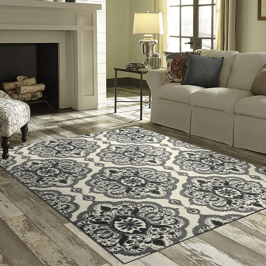 Maples Rugs Vivian Medallion Area Rugs Grey