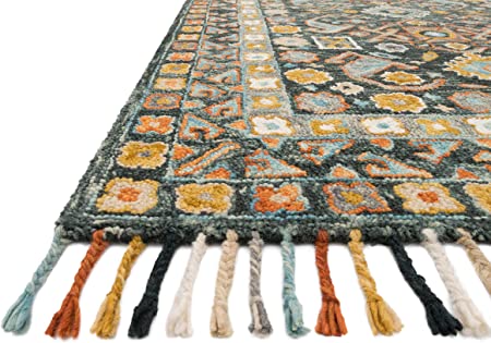 Loloi II Elka Collection ELK-03 Denim / Multi, Transitional 7'-9" x 9'-9" Area Rug