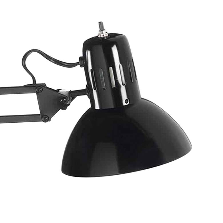 Lorn Gloss Black Metal Clamp-On Task Lamp