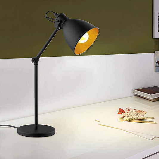 Eglo Priddy 2 Black Metal Modern Adjustable Desk Lamp