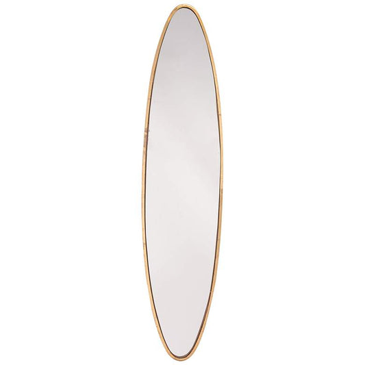 Zuo Envoy Gold 10 1/2" x 46" Oval Wall Mirror