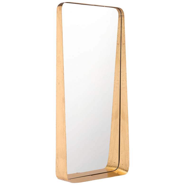 Zuo Brighton Gold 14 1/4" x 29 3/4" Rectangular Wall Mirror