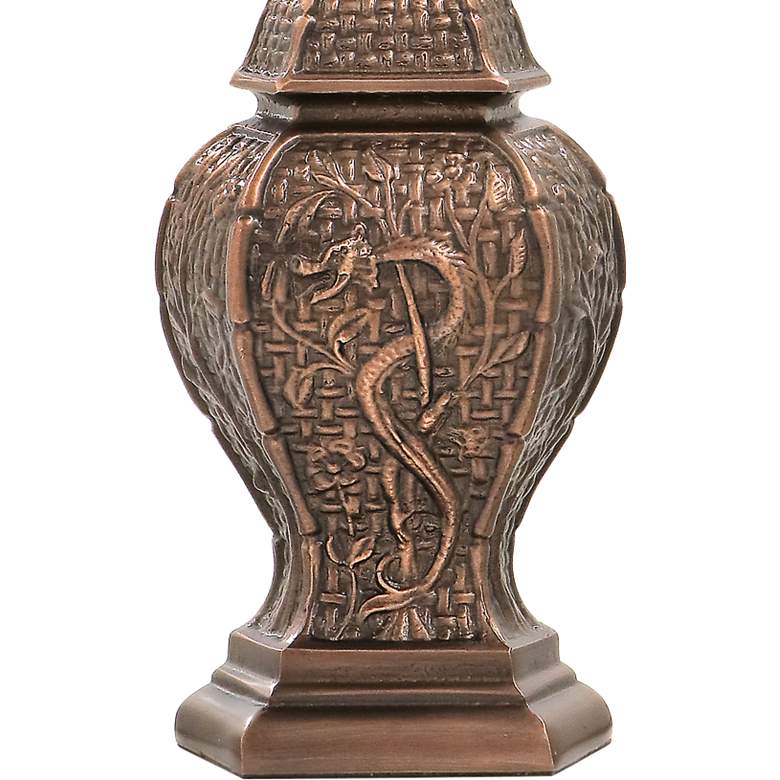 Perth 13"H Antique Old Bronze Mini Accent Table Lamp