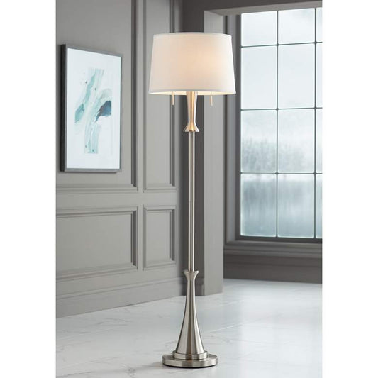 Karl Modern Brushed Nickel Floor Lamp