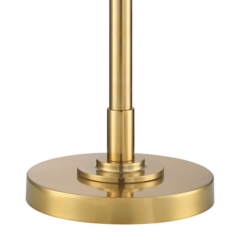 Kinsey Antique Brass Torchiere Floor Lamp with Stone Pattern Glass Shade