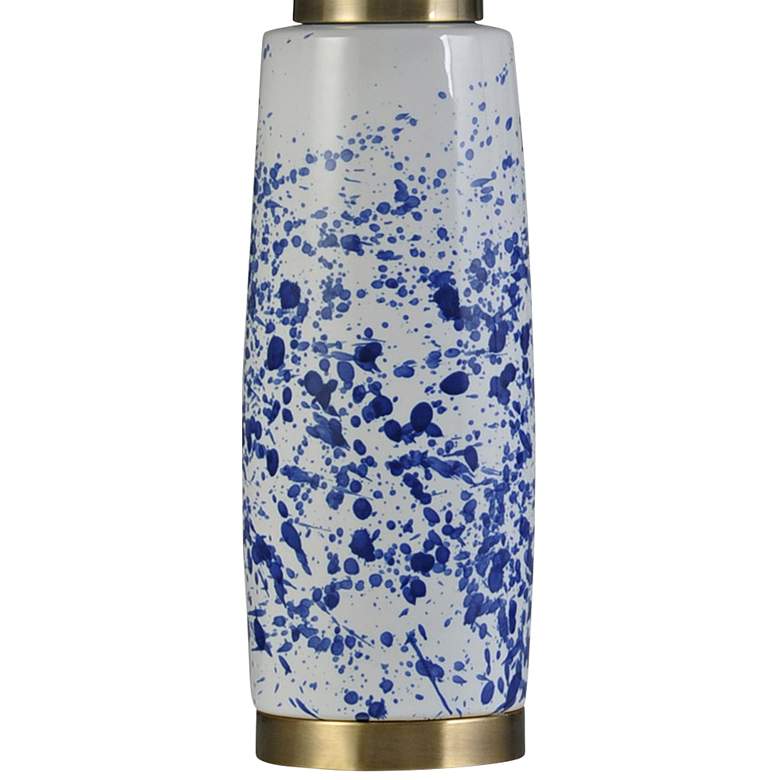 Bowdoin Splattered Blue and White Ceramic Table Lamp