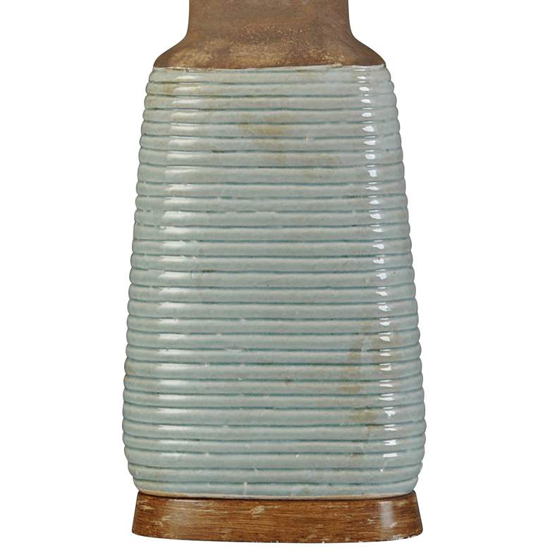 Armond Light Brown and Blue Ceramic Vase Table Lamp