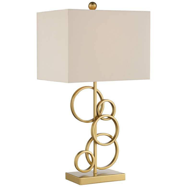 Saul Modern Gold Rings Table Lamp