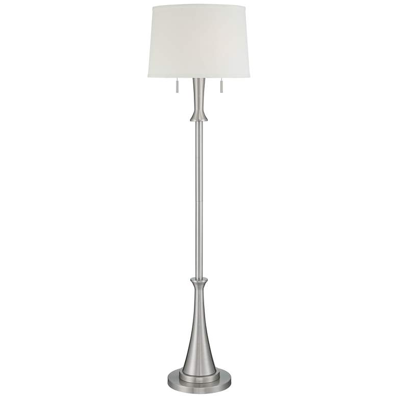 Karl Modern Brushed Nickel Floor Lamp