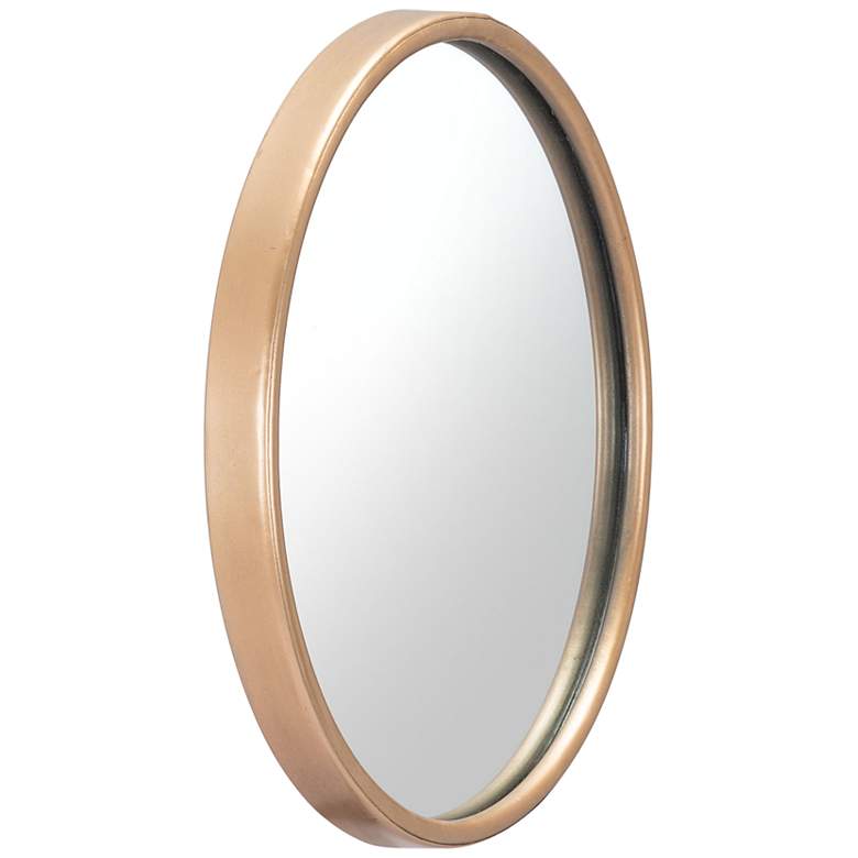 Zuo Ogee Gold 12" Round Small Wall Mirror