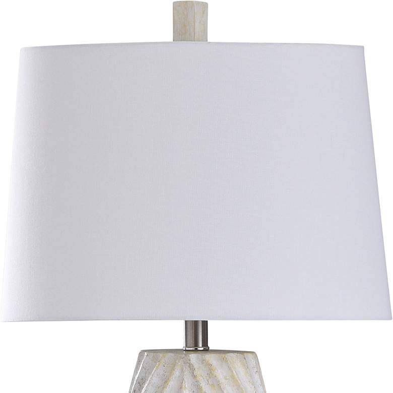 Brie White Sand Painted Vase Table Lamp