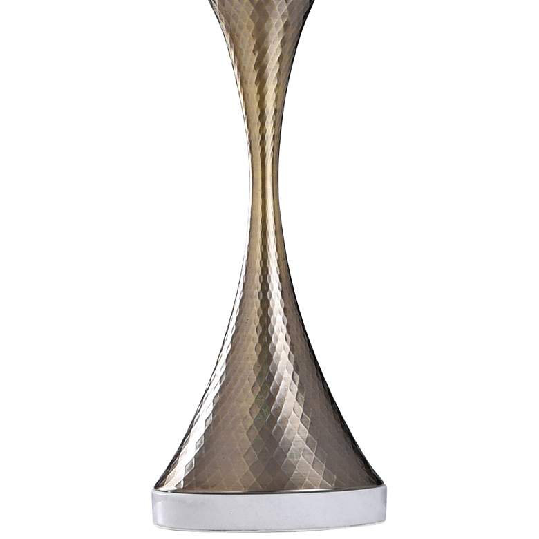 Erri Antiqued Brass Metal and Natural Marble Table Lamp