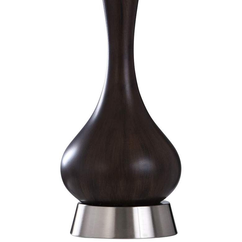 Wood Bridge Dark Wood Painted Vase Table Lamp
