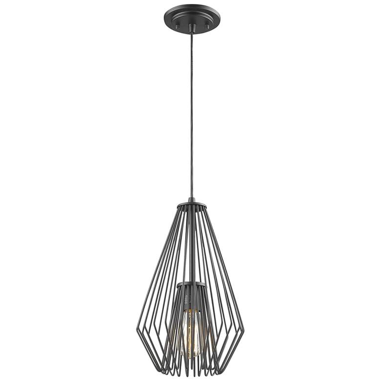 Quintus 9 1/4" Wide Matte Black Mini Pendant Light