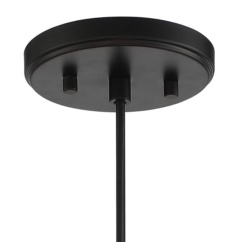 Possini Euro Casmere 7 1/2" Wide Black Cone Mini Pendant