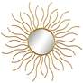 Zoey Gold Leaf Sunburst 32 3/4" Round Wall Art