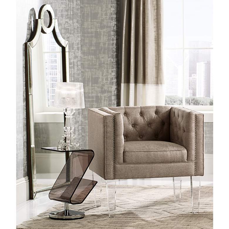 Baroque Clear Acrylic 20" High Accent Table Lamp