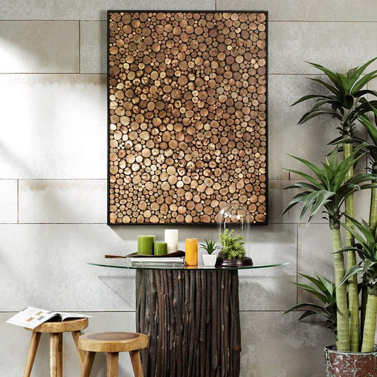 Topi 30" High Natural Wood Wall Art