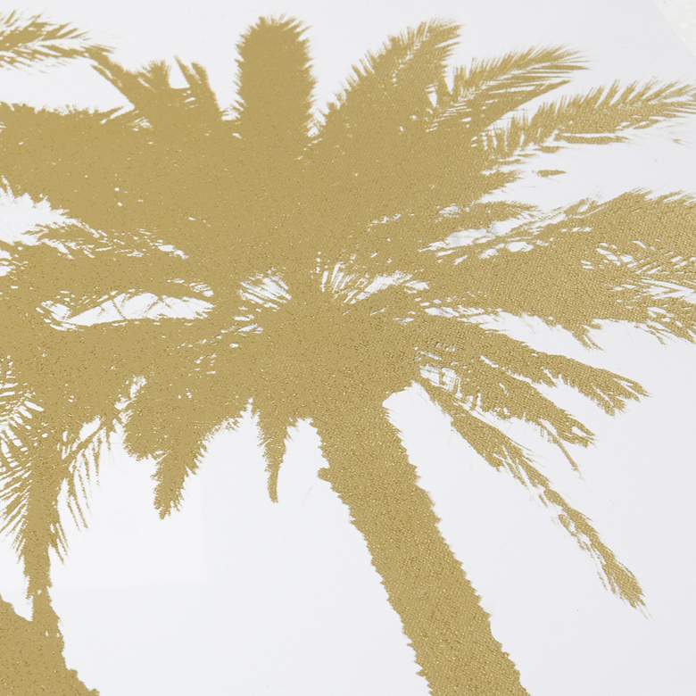 Gold Palms 20" High Canvas Wall Art